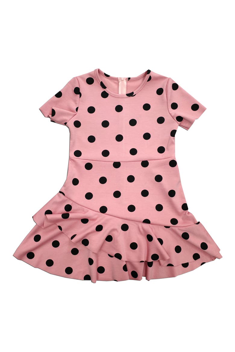 Kids' Cap Sleeve Party Dress, Main, color, PINK