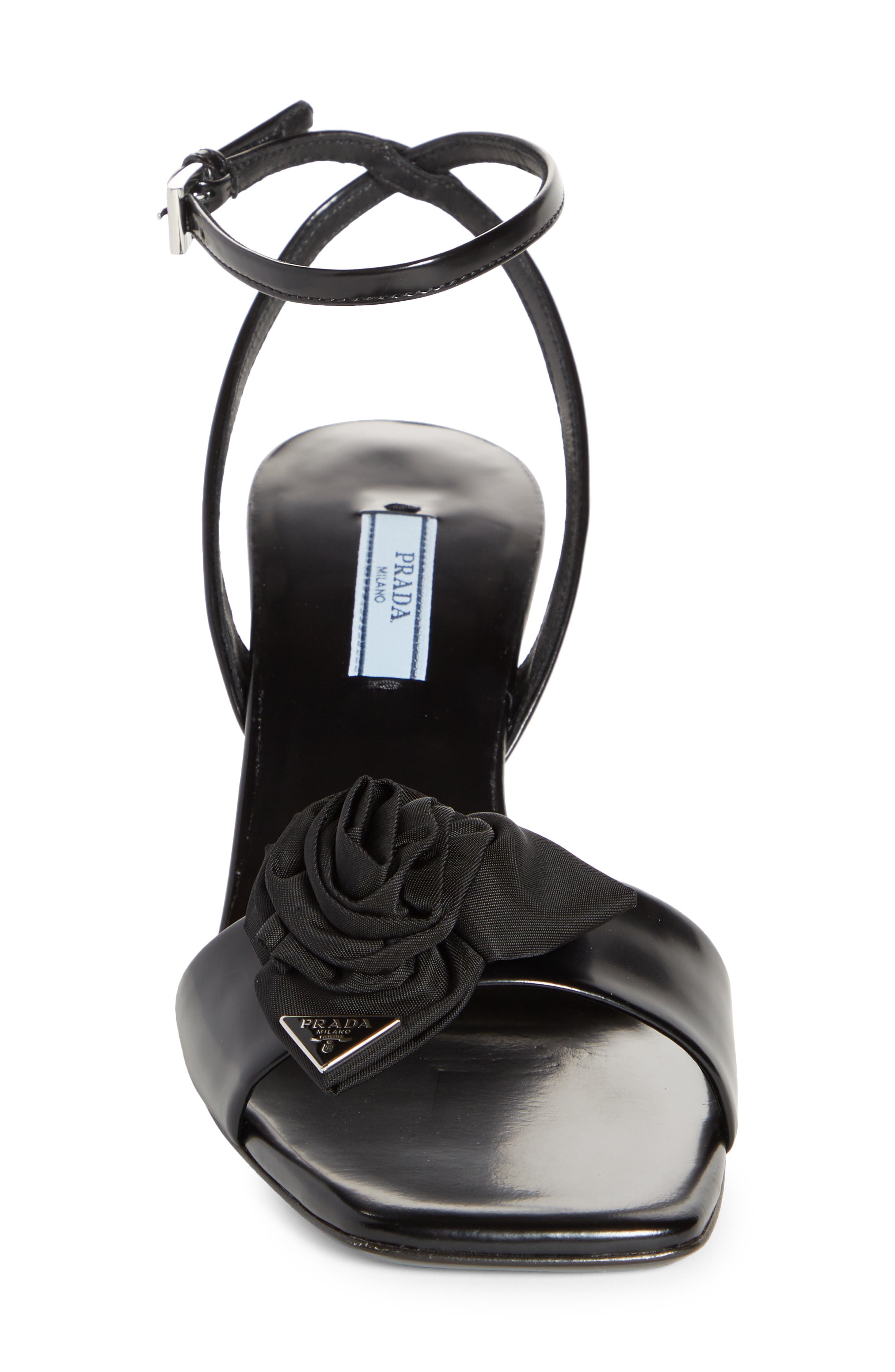 Prada Rose Ankle Strap Sandal, Alternate, color, 