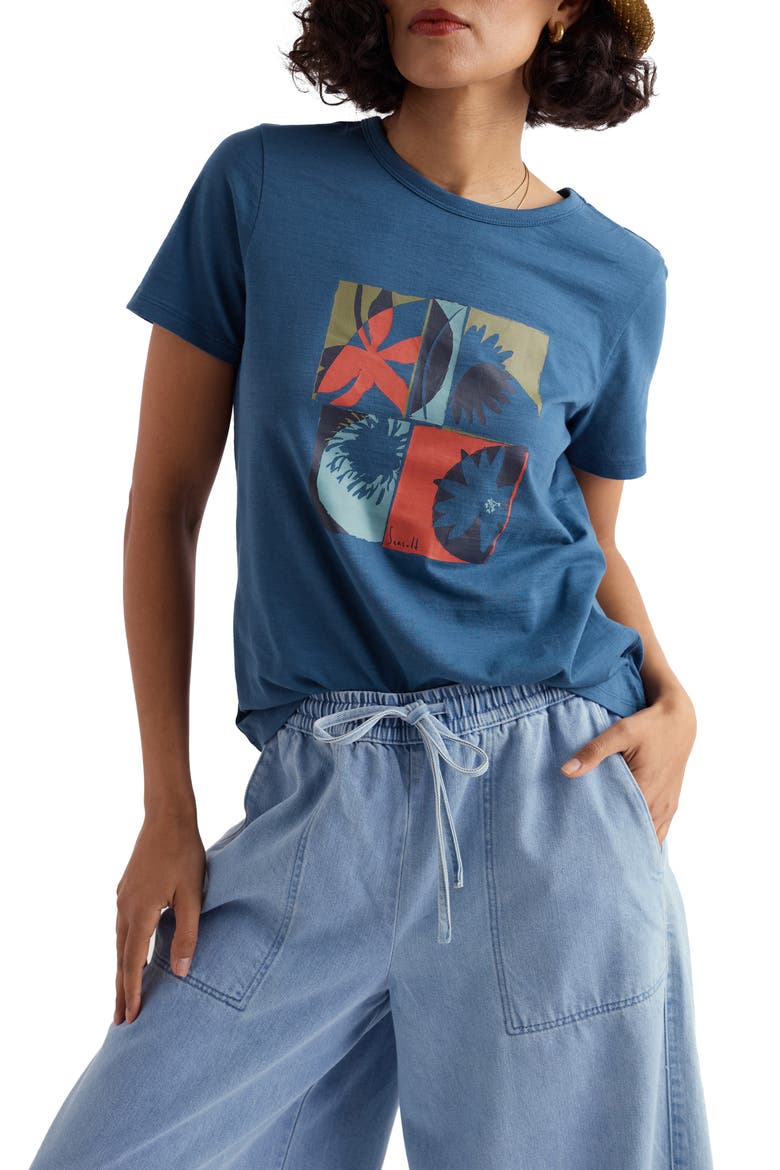 Printing Ink Organic Cotton Graphic T-Shirt, Main, color, SPLICED SHAPES DUSK