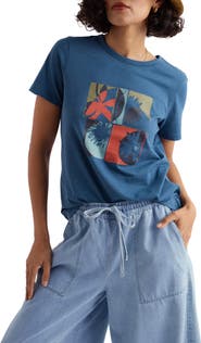 Seasalt Cornwall Printing Ink Organic Cotton Graphic T-Shirt
