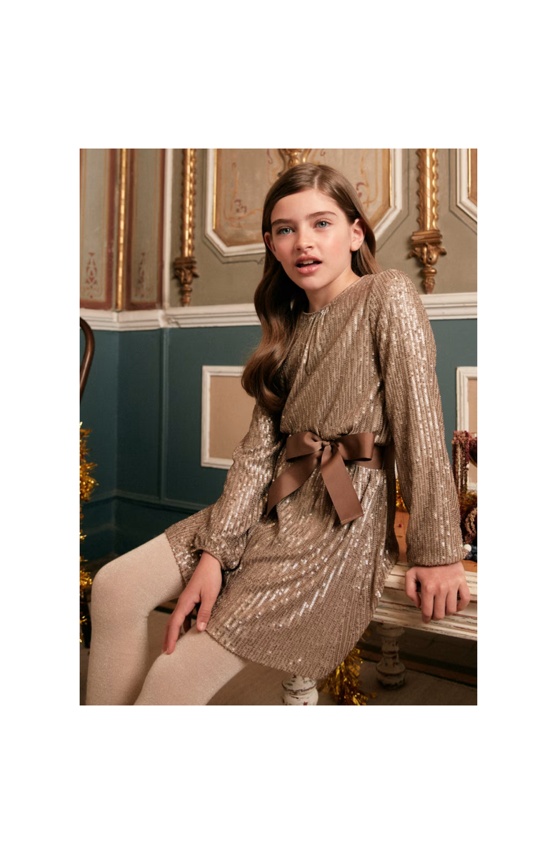 Mayoral Sequin Dress, Alternate, color, 