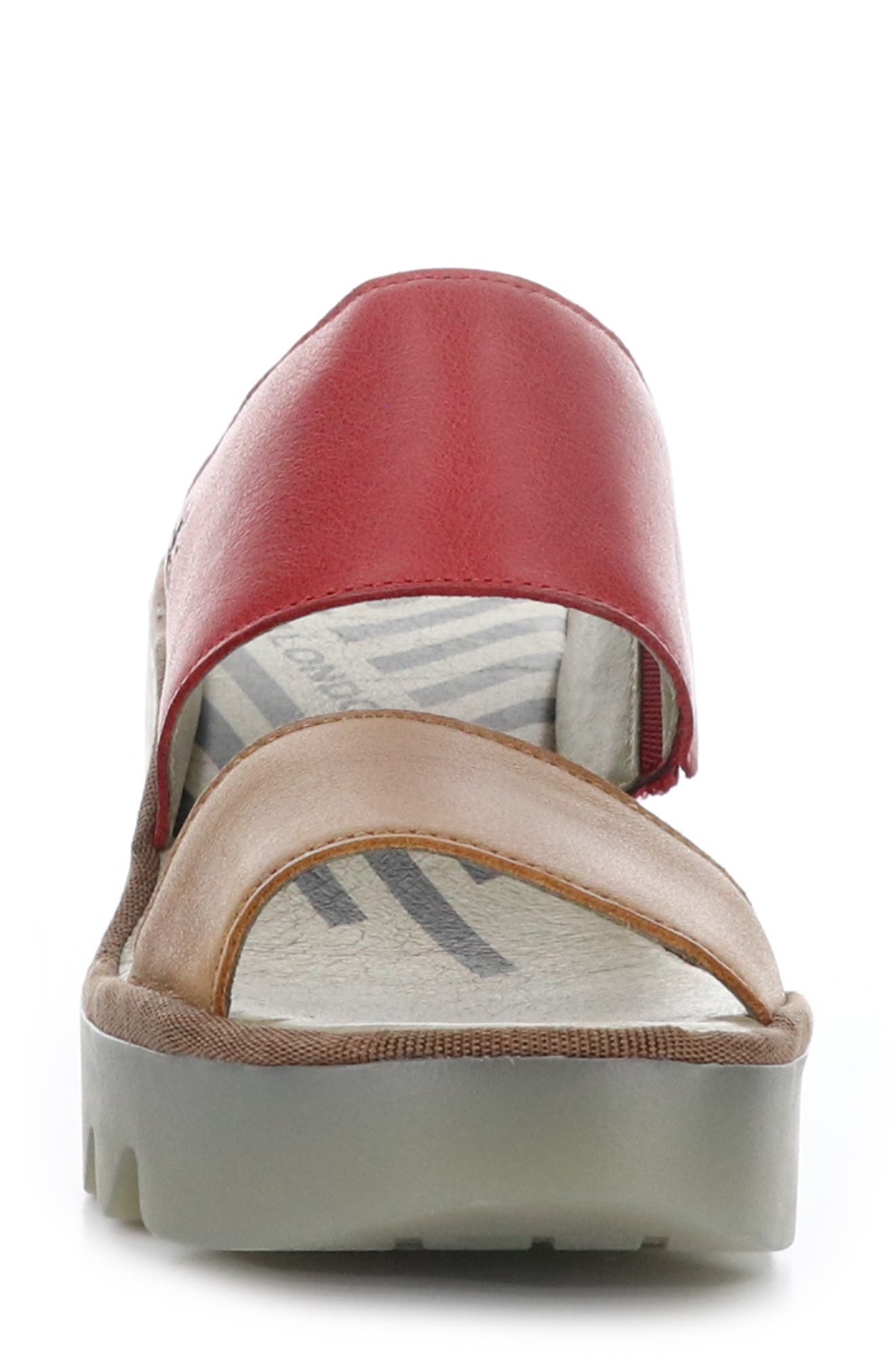 Fly London Besy Platform Sandal, Alternate, color, 003 Tan/Cherry Red V