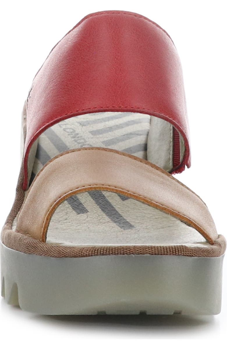 Fly London Besy Platform Sandal, Alternate, color, 003 Tan/Cherry Red V