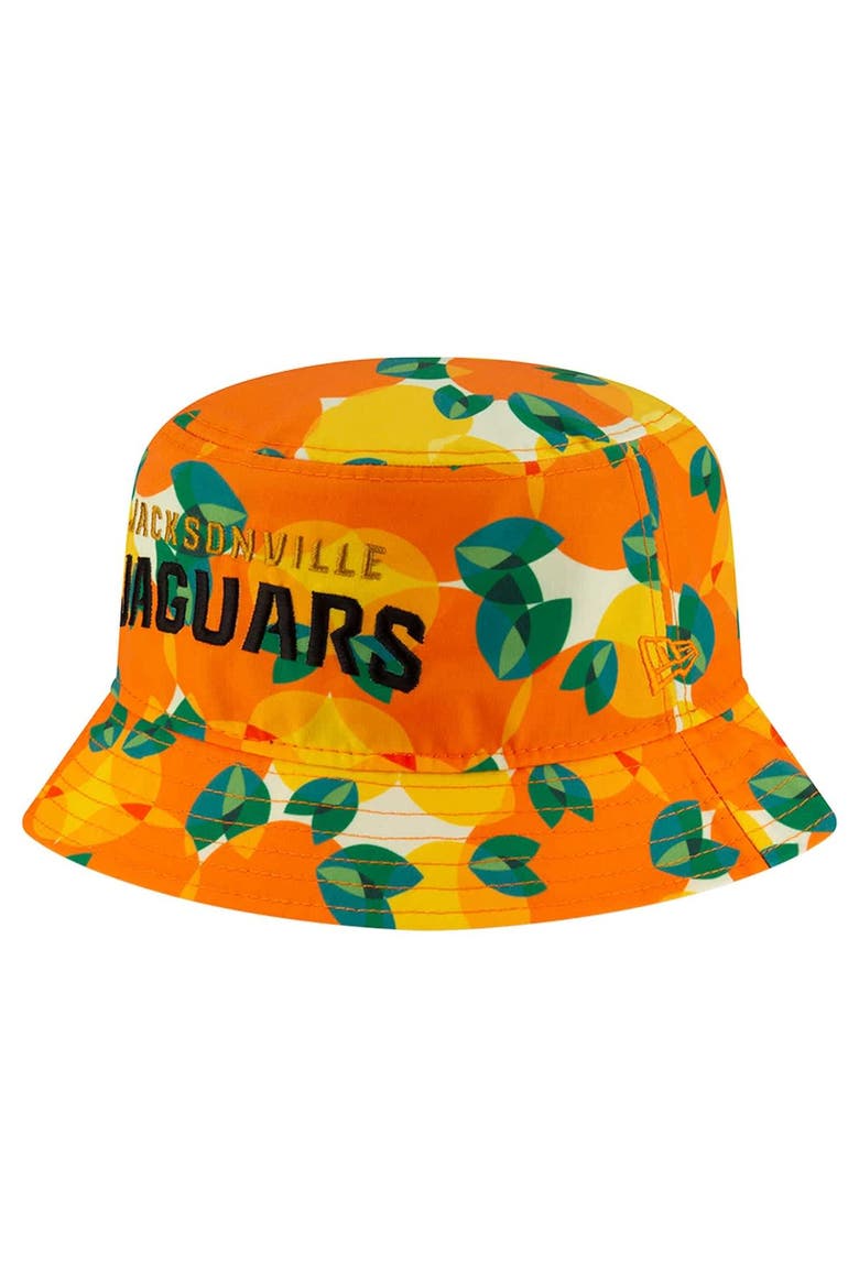 Men's New Era Orange Jacksonville Jaguars Citrus Bucket Hat, Main, color, Orange
