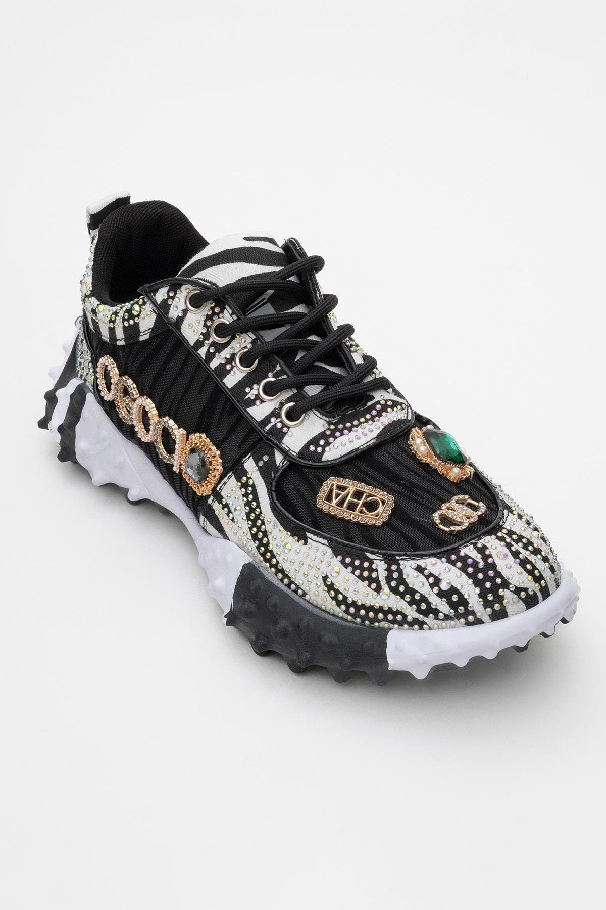 Prologue Shoes Vero Jewel Sneakers, Main, color, Black Print Faux Leather