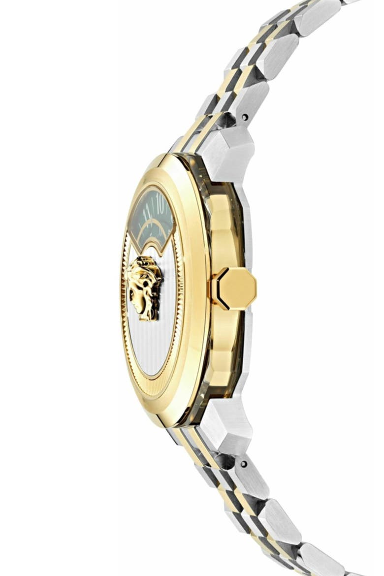 Dylos Two Tone Bracelet Watch, 39mm, Alternate, color, TWO TONE