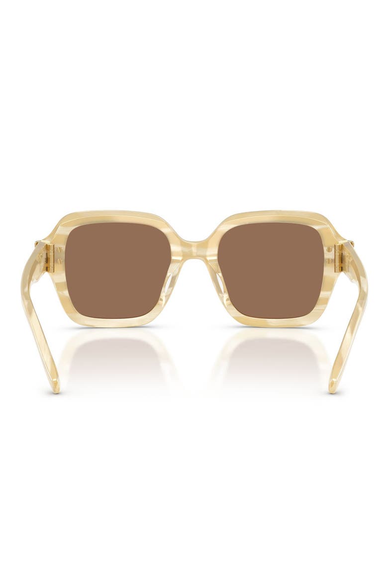 51mm Square Sunglasses, Alternate, color, IVORY HORN / BROWN