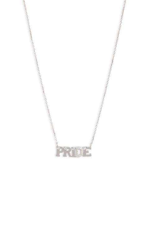 Typewriter Pride Pendant Necklace