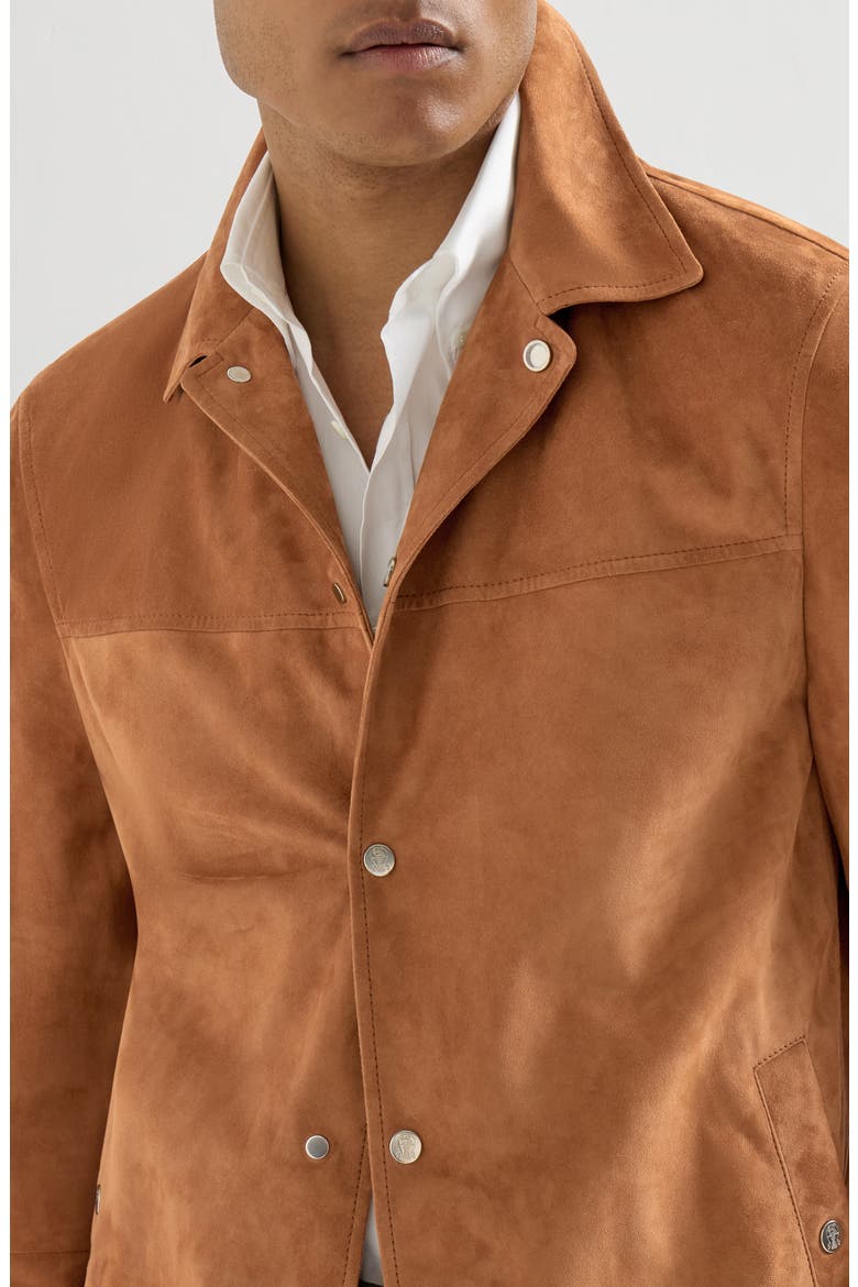 Suede outerwear jacket, Alternate, color, Cognac