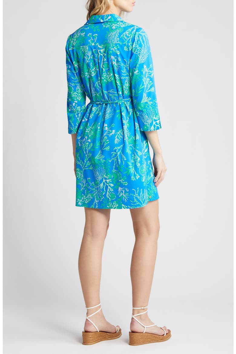 Pilar UPF 50+ Tunic Dress, Alternate, color, BRINY BLUE A BIT SALTY