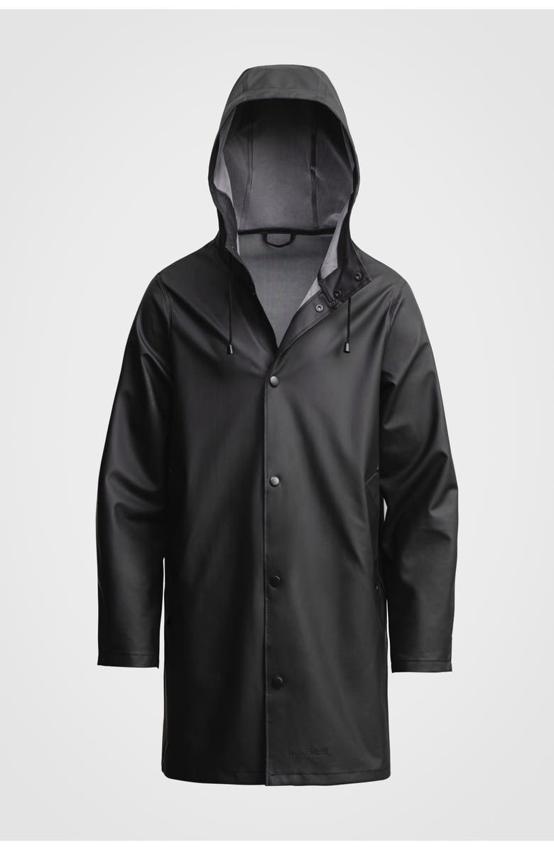 Stutterheim Stockholm Lightweight Raincoat, Alternate, color, Black