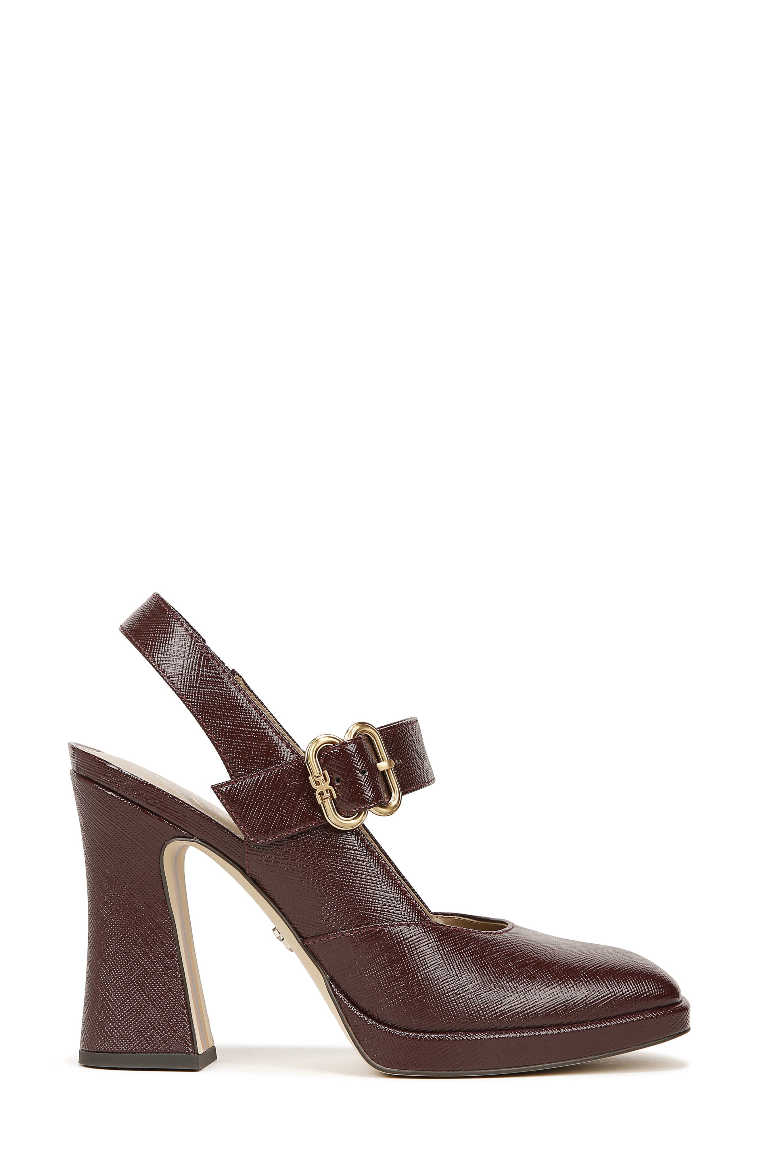 Sam Edelman Jildie Platform Slingback Pump, Alternate, color, French Burgundy