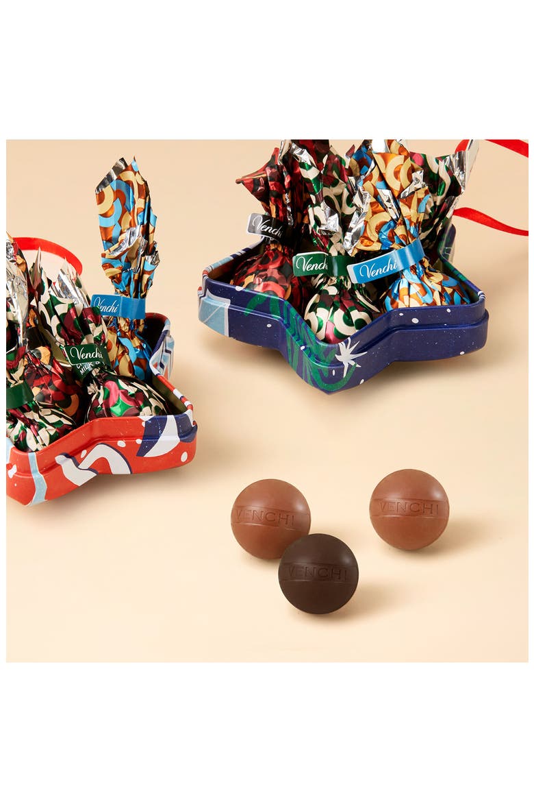Holiday Star Tin Assorted Chocolates, Alternate, color, RED