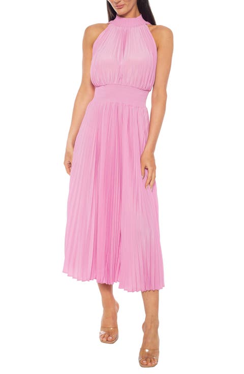 Pleated Midi Dress