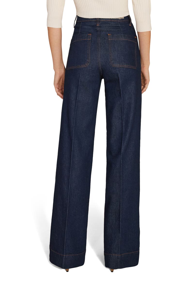 The Mischa Shortie Super High Waist Wide Leg Jeans, Alternate, color, PEPPER