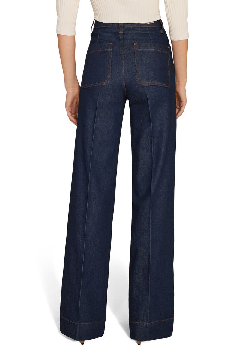 Favorite Daughter The Mischa Shortie Super High Waist Wide Leg Jeans, Alternate, color, Pepper