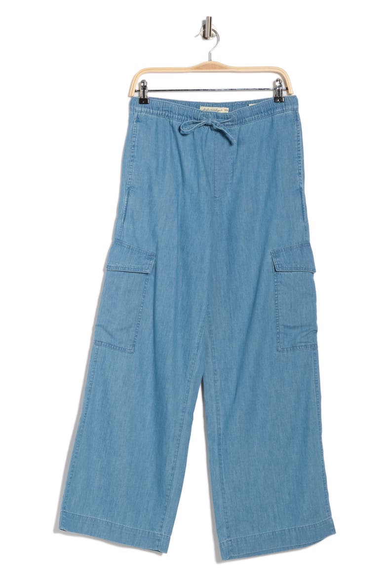 Lightweight Cotton Cargo Pants, Alternate, color, LIGHT WASH