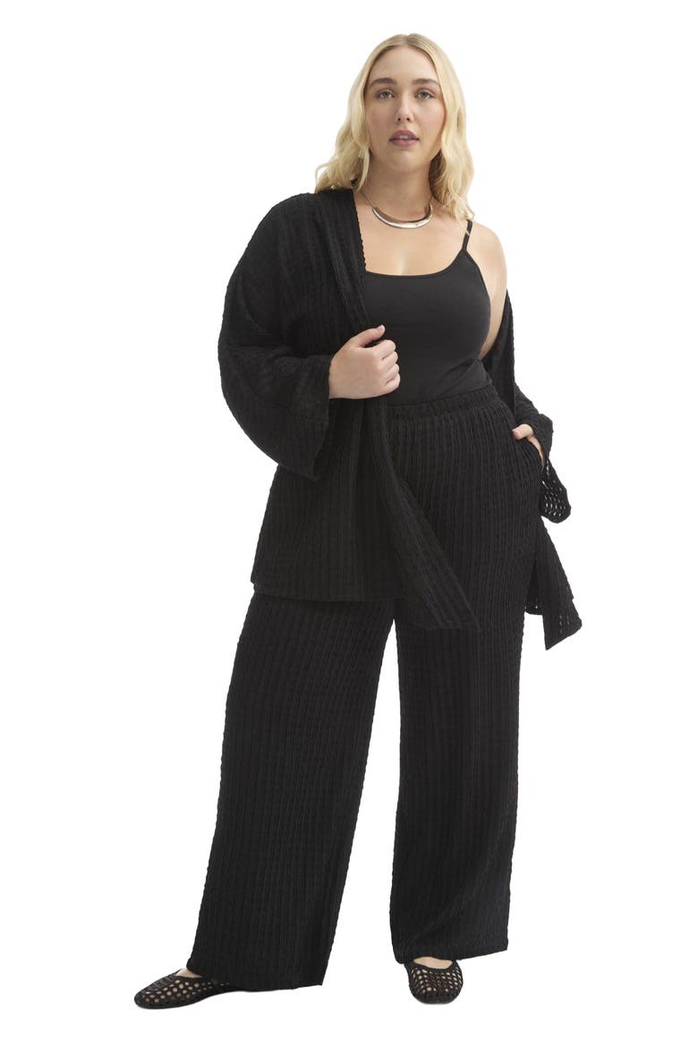 Knitted Pull On Pants, Main, color, BLACK ONYX