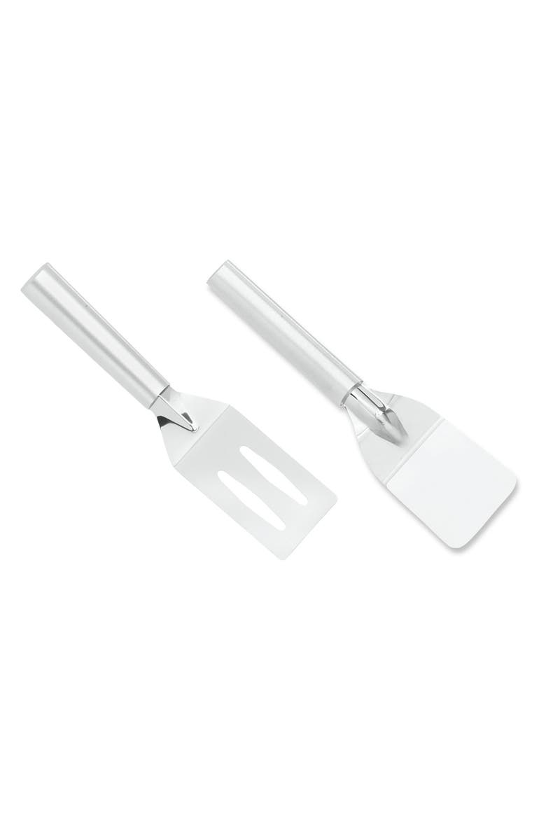 Cutlery 2-Inch Mini Server Solid Turner Spatula & 3.375-Inch Slotted Turner Spatula, Main, color, Silver