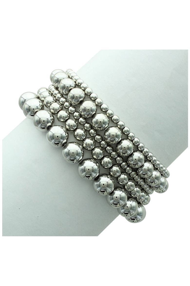 Tandy Beaded Wrap Bracelet, Alternate, color, SILVER / CRYSTAL