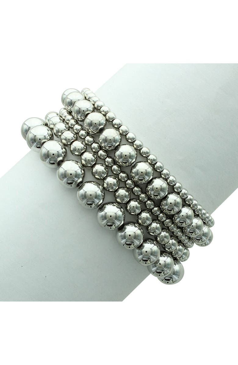 OLIVIA WELLES Tandy Beaded Wrap Bracelet, Alternate, color, Silver / Crystal