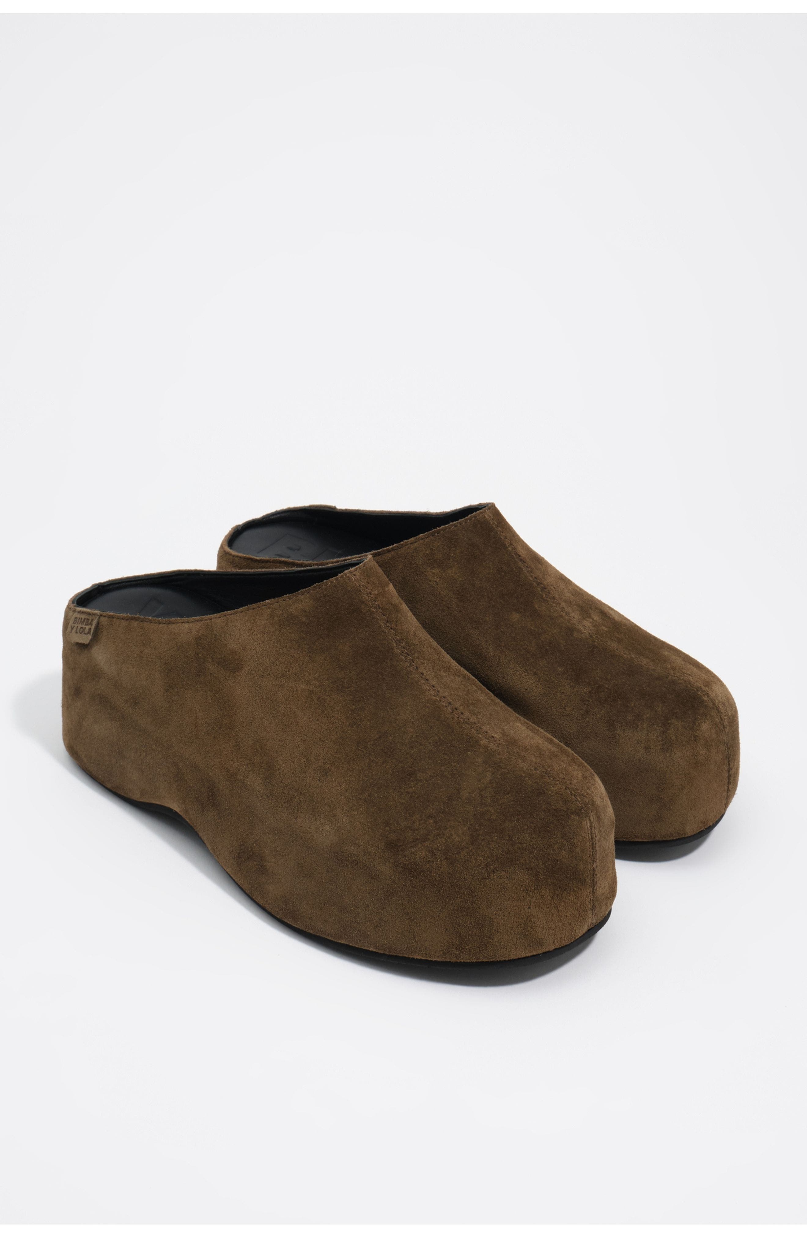 Suede Platform Clog, Alternate, color, OLIVE