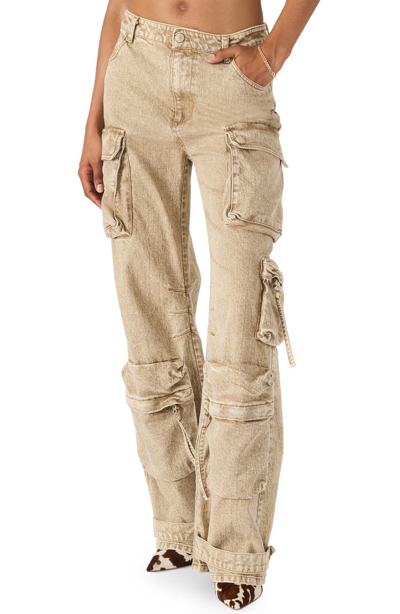 Steve Madden Duo Cargo Pants, Main, color, Cafe Au Lait