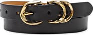 Cole Haan Triple Buckle Leather Belt