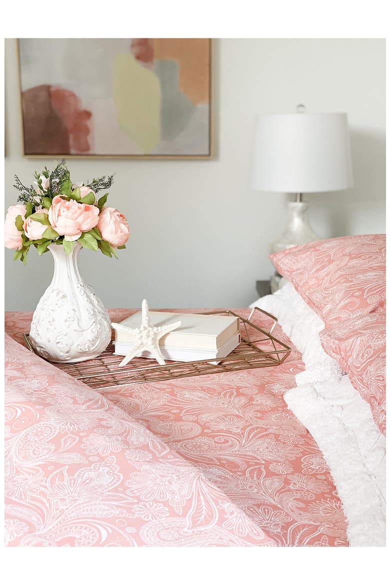 Pure Mircofiber Duvet Set, Alternate, color, CORAL
