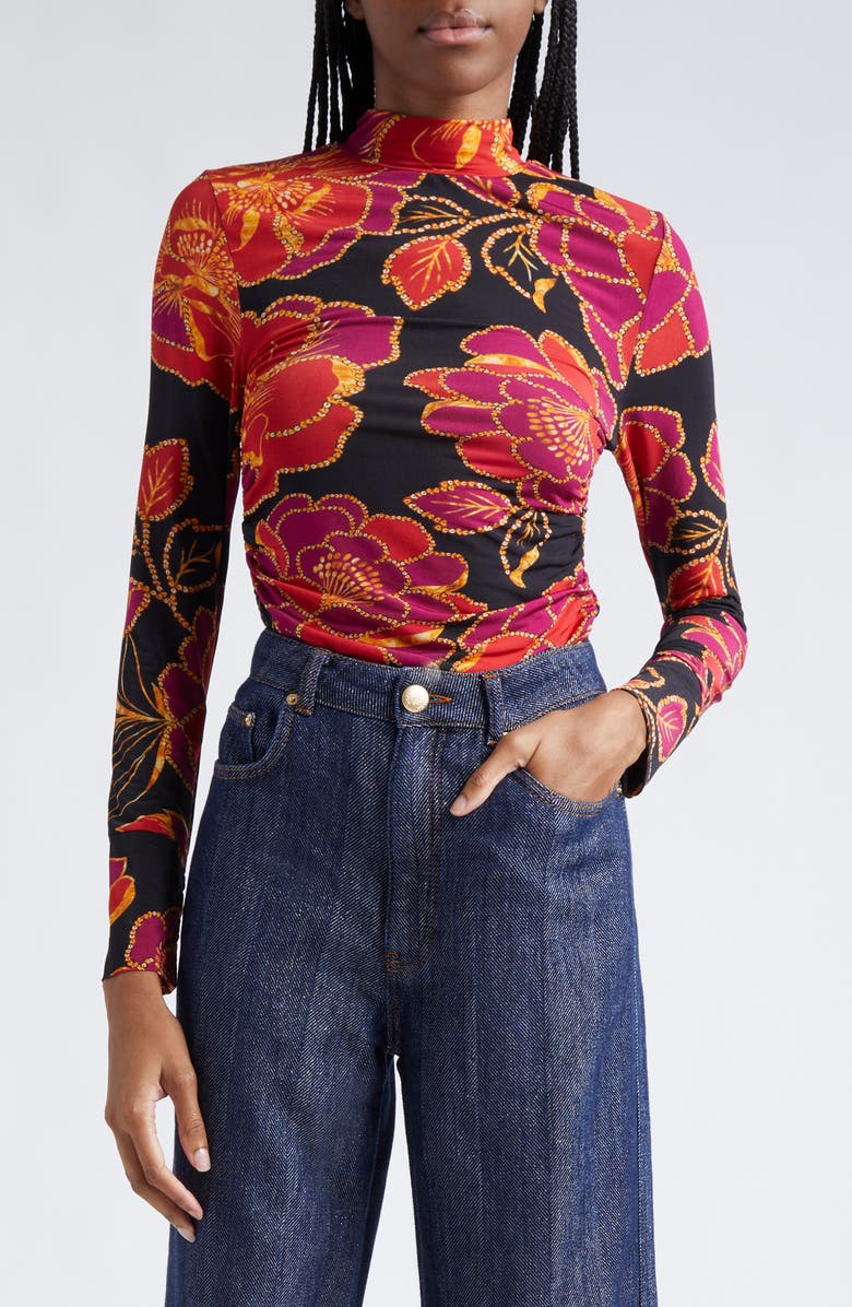 FARM Rio Shiny Chita Print Jersey Top, Main, color, 