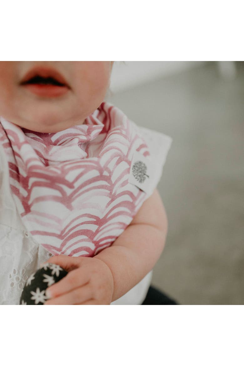Bandana Bib Set, Alternate, color, Rose