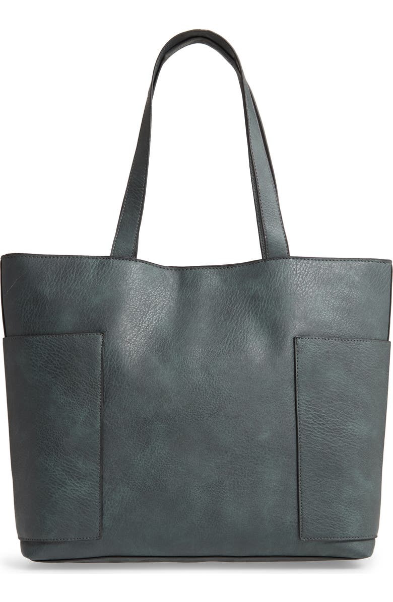 BP. Studded Faux Leather Tote, Alternate, color,