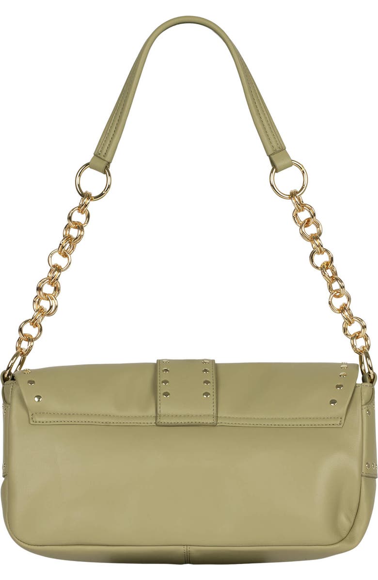 Jeffrey Campbell Night Out Leather Shoulder Bag, Alternate, color, Sage