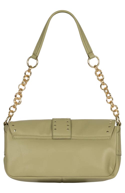 Jeffrey Campbell Night Out Leather Shoulder Bag In Sage