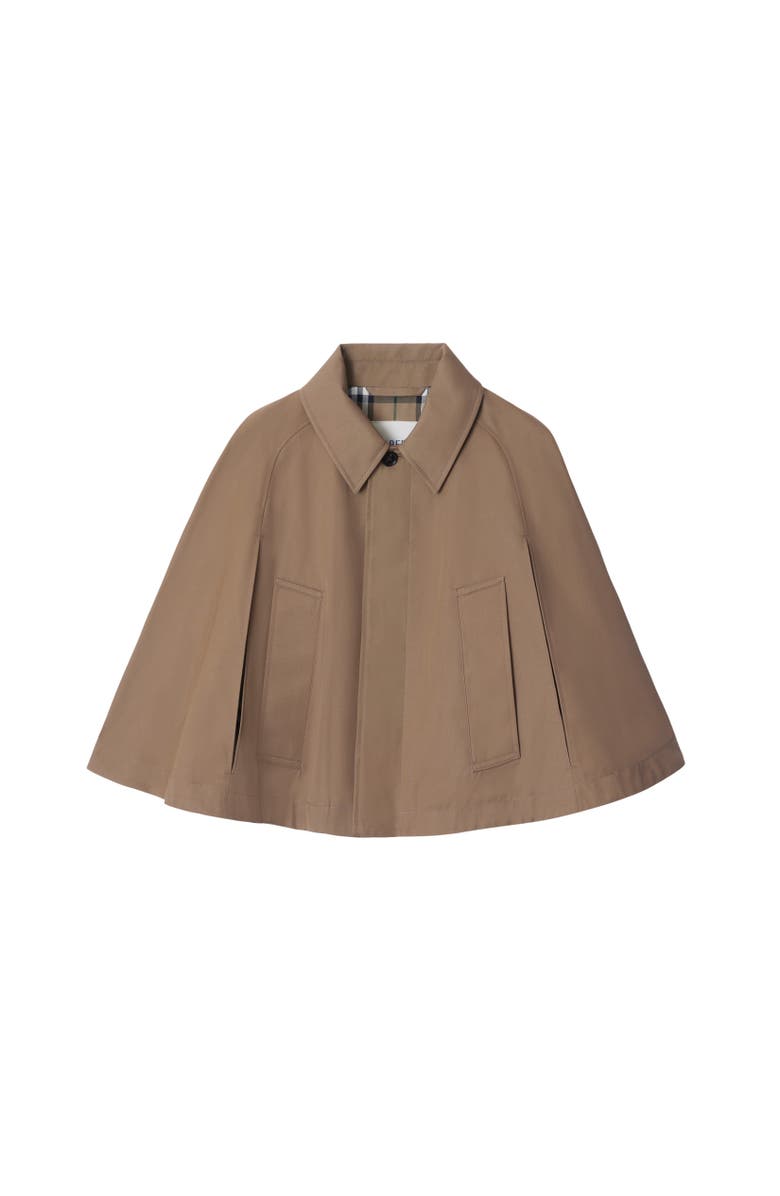Burberry Cotton Blend Cape, Alternate, color, Trail