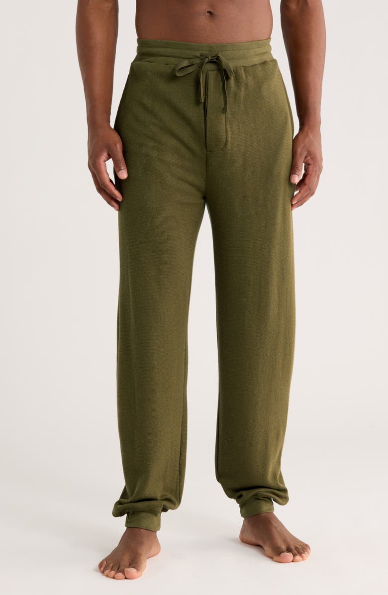 NORDSTROM RACK Waffle Lounge Pants, Main, color, Olive Dark