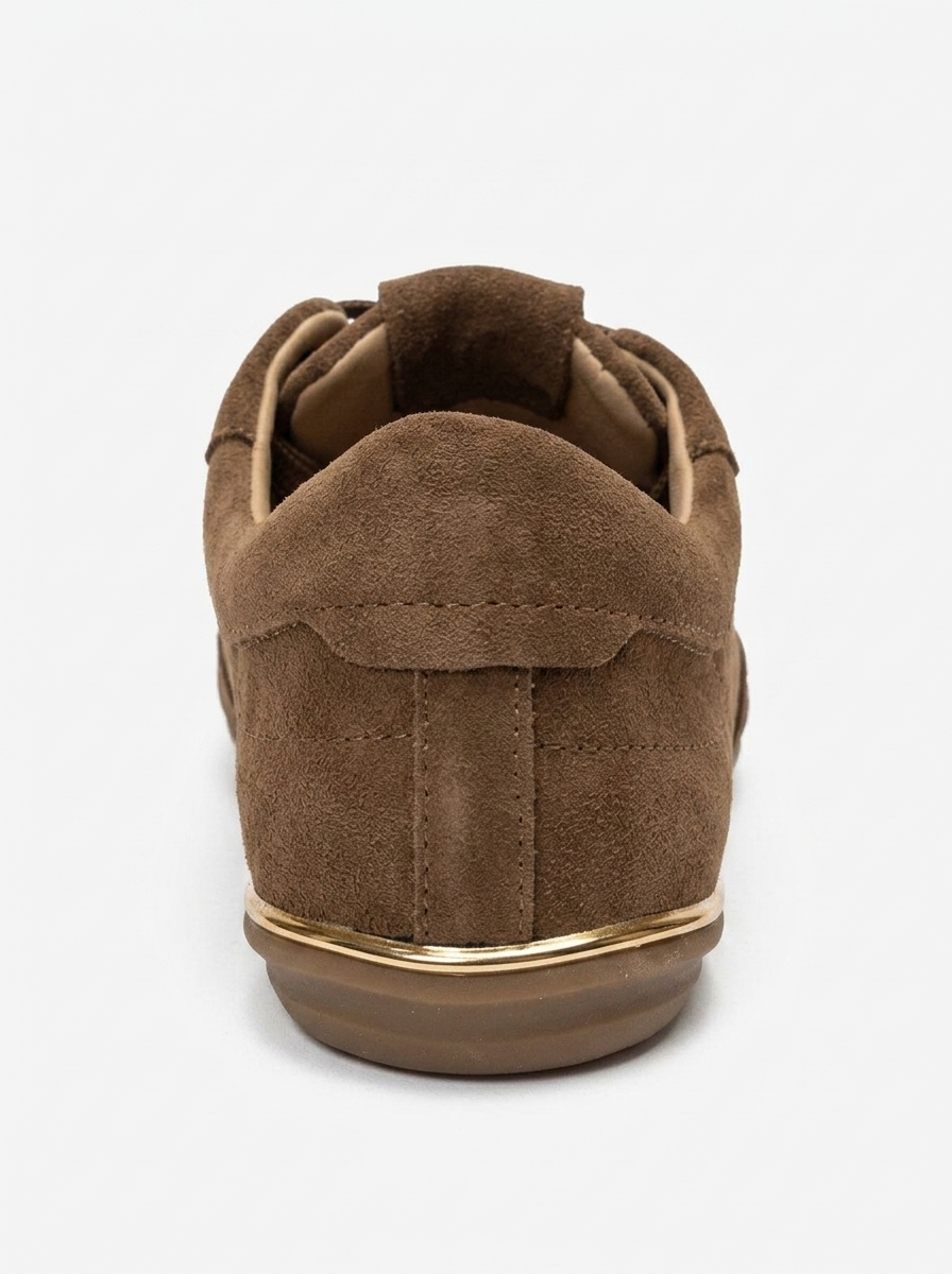 Polette Leather Sneaker, Alternate, color, Cognac Suede