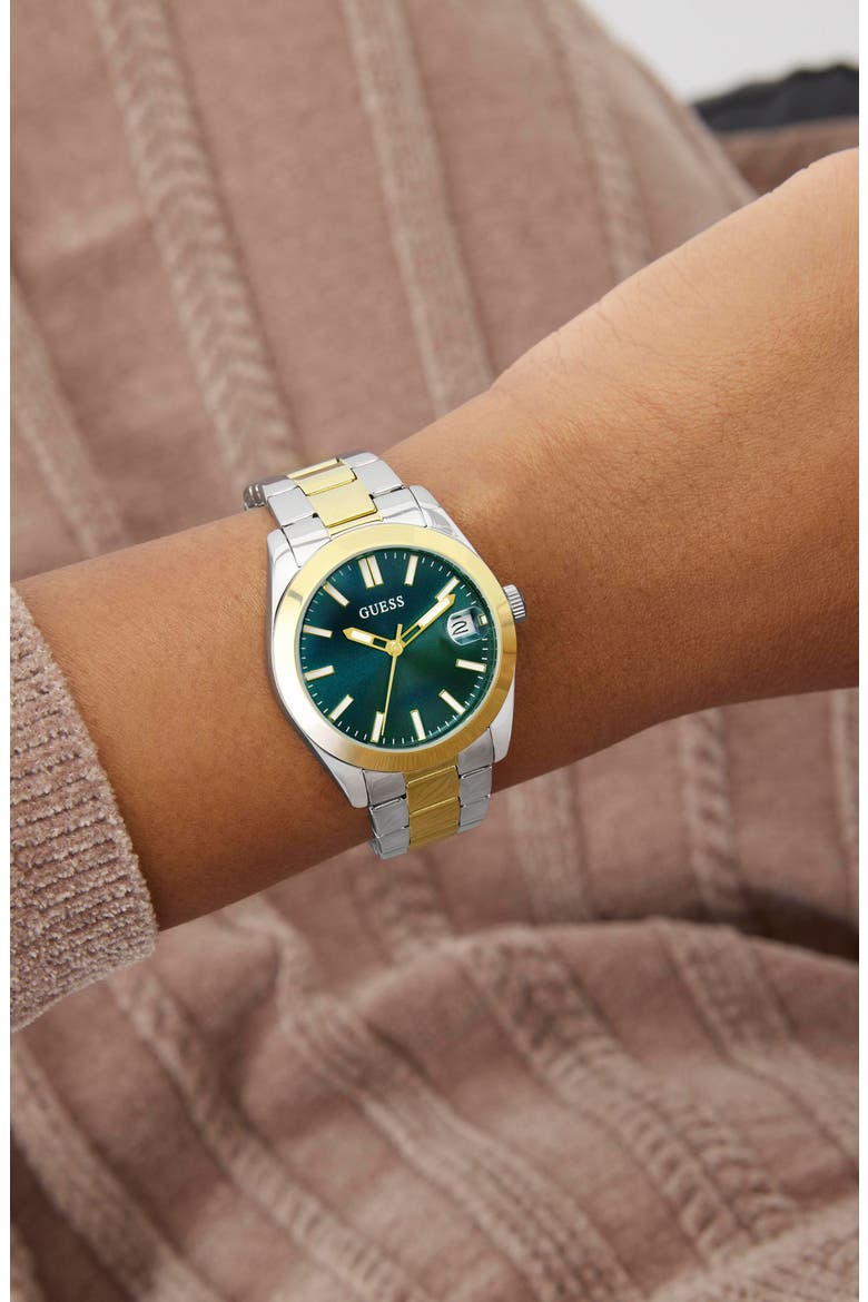 Date Bracelet Watch, 32mm, Alternate, color, 2-TONE