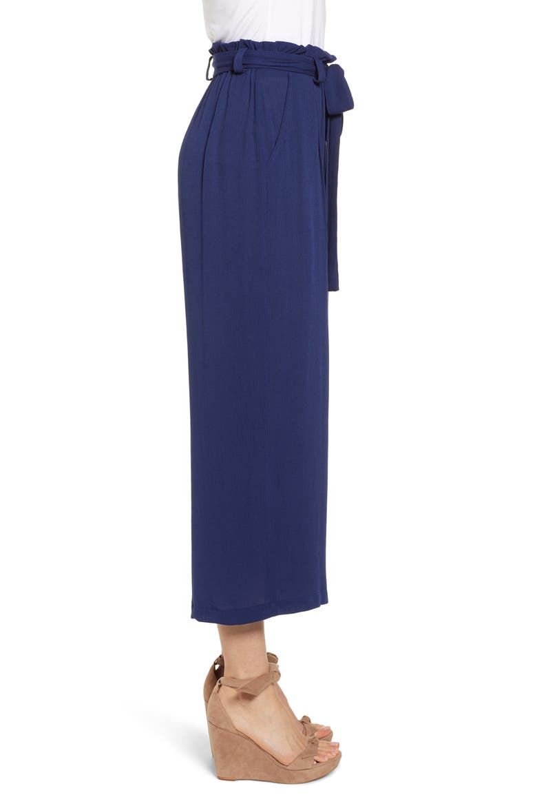 Gibson x Hi Sugarplum! Sedona Wide Leg Ankle Pants (Nordstrom Exclusive), Alternate, color, CHAMBRAY SOLID