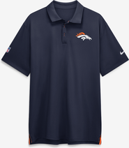 Nike Men's Nike Navy Denver Broncos Sideline Powerful Blocking Dri-FIT Tour Polo
