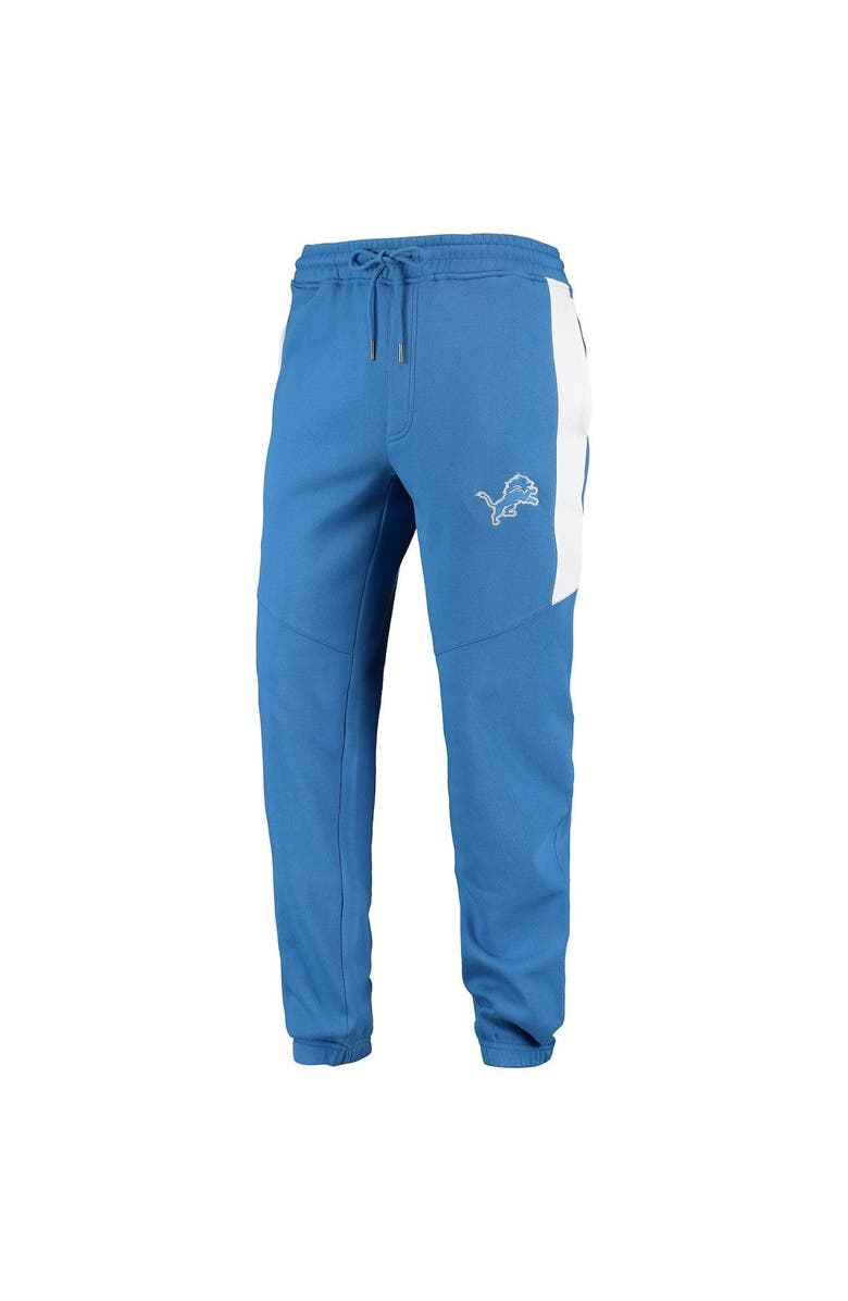 STARTER Men's Starter Blue/White Detroit Lions Goal Post Fleece Pants, Alternate, color, 