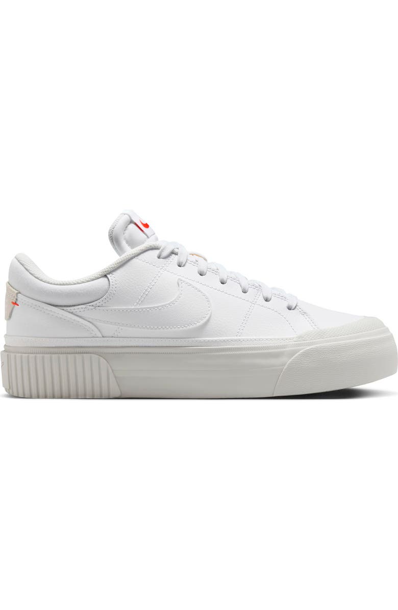 Nike Court Legacy Lift Platform Sneaker, Alternate, color, White/ Dust/ Red