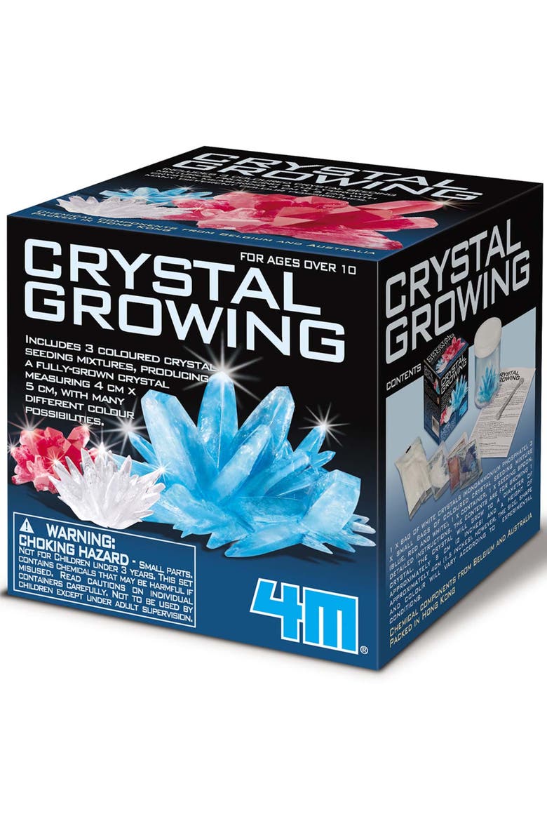 Crystal Growing Craft Kit, Create 3 Crystals, Main, color, Multicolored