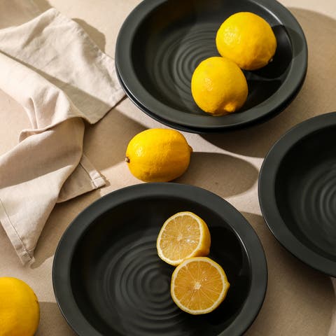Orbit Stoneware 4-Piece Pasta Bowl Set