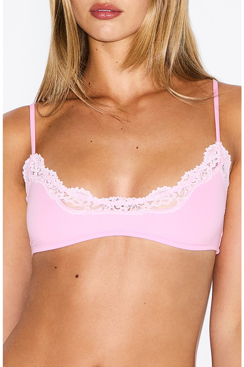 Fits Everybody Lace Scoop Bralette, Main, color, BUBBLEGUM TONAL