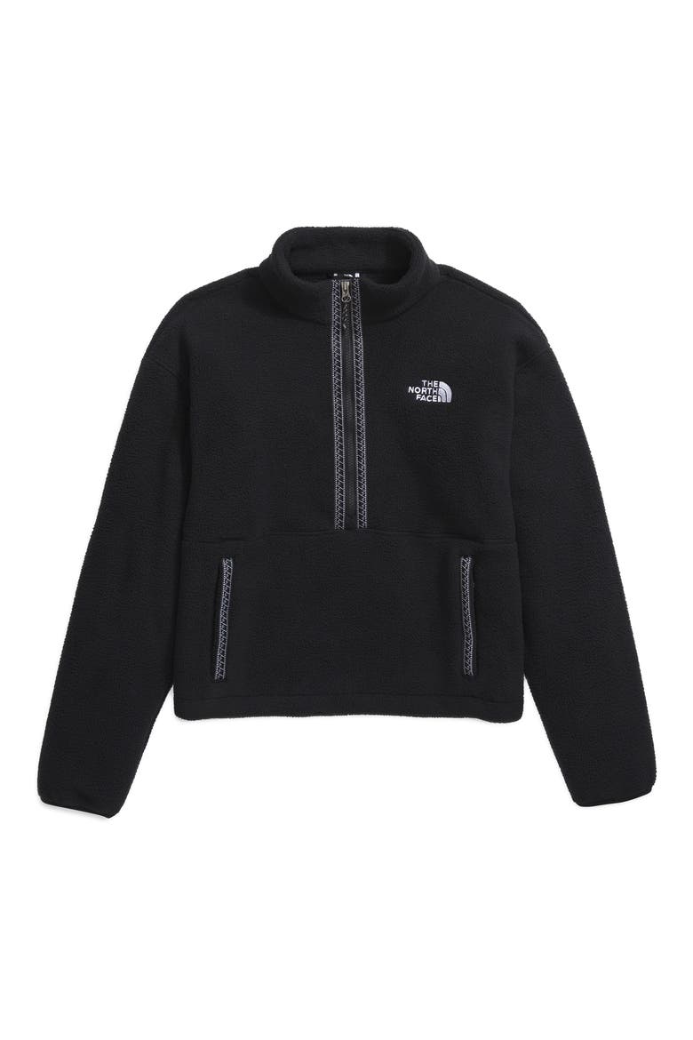 Fleeski High Pile Fleece Zip Pullover, Alternate, color, BLACK