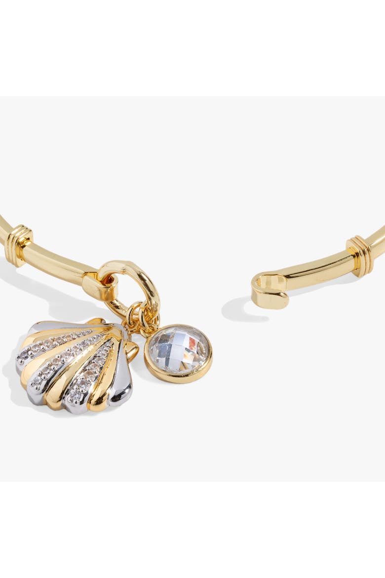 Seashell Tension Bangle, Alternate, color, Gold