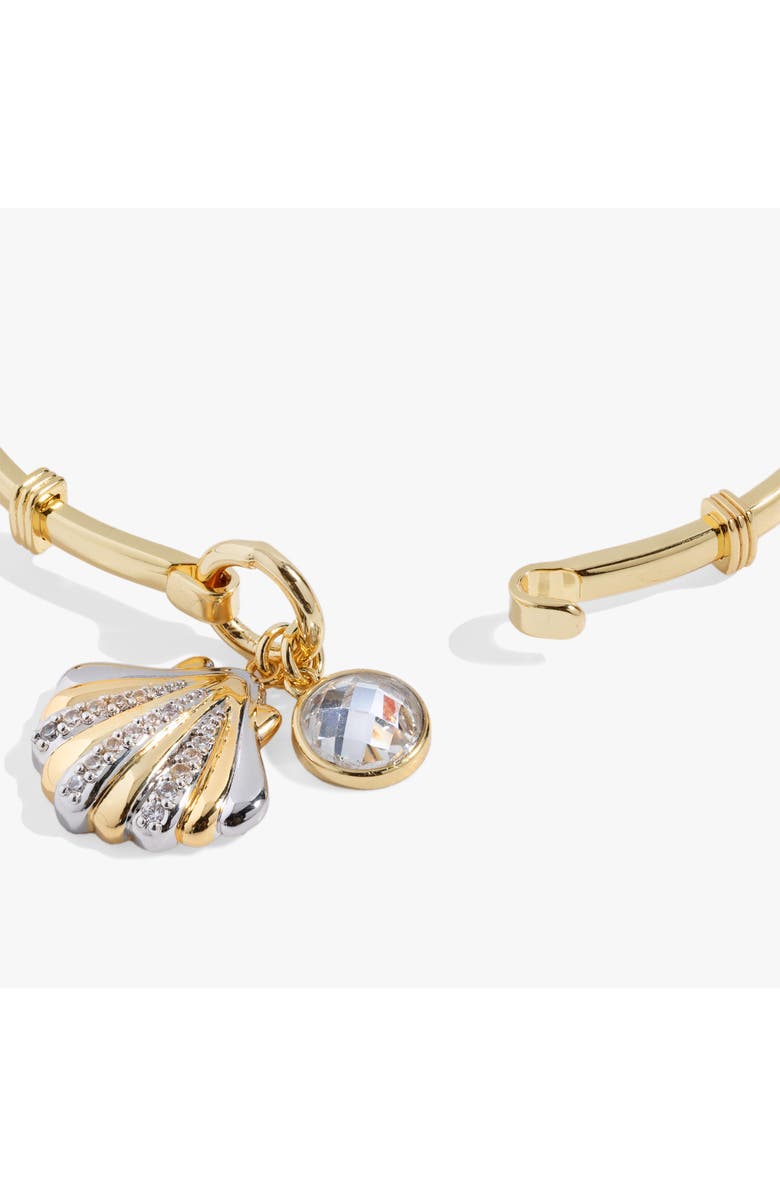 Alex and Ani Seashell Tension Bangle, Alternate, color, Gold