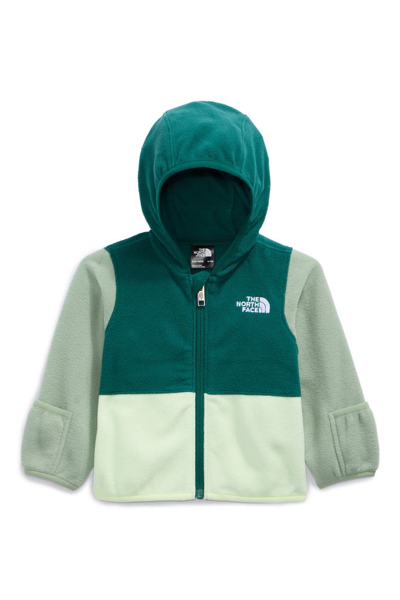 Glacier Fleece Zip Hoodie, Main, color, PACIFIC TEAL/ CALCIFIED LIME
