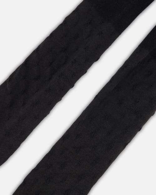 Deux Par Deux Knit Tights In Black